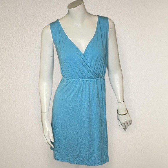 The Unbranded Brand Dresses & Skirts - Sky Blue Faux Wrap Summer Sundress knee length size M